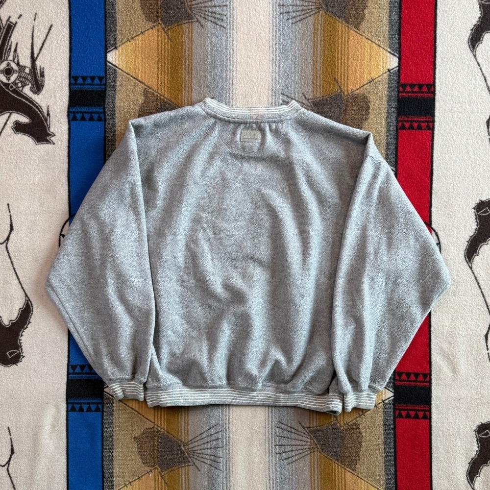 Vintage University Of Michigan Wolverines Sweatshirt XL Gray Plaid Embroidered - Picture 2 of 8